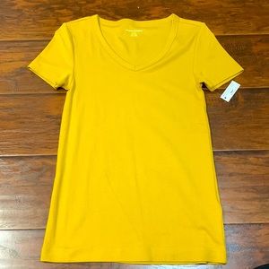 Fitted v neck top